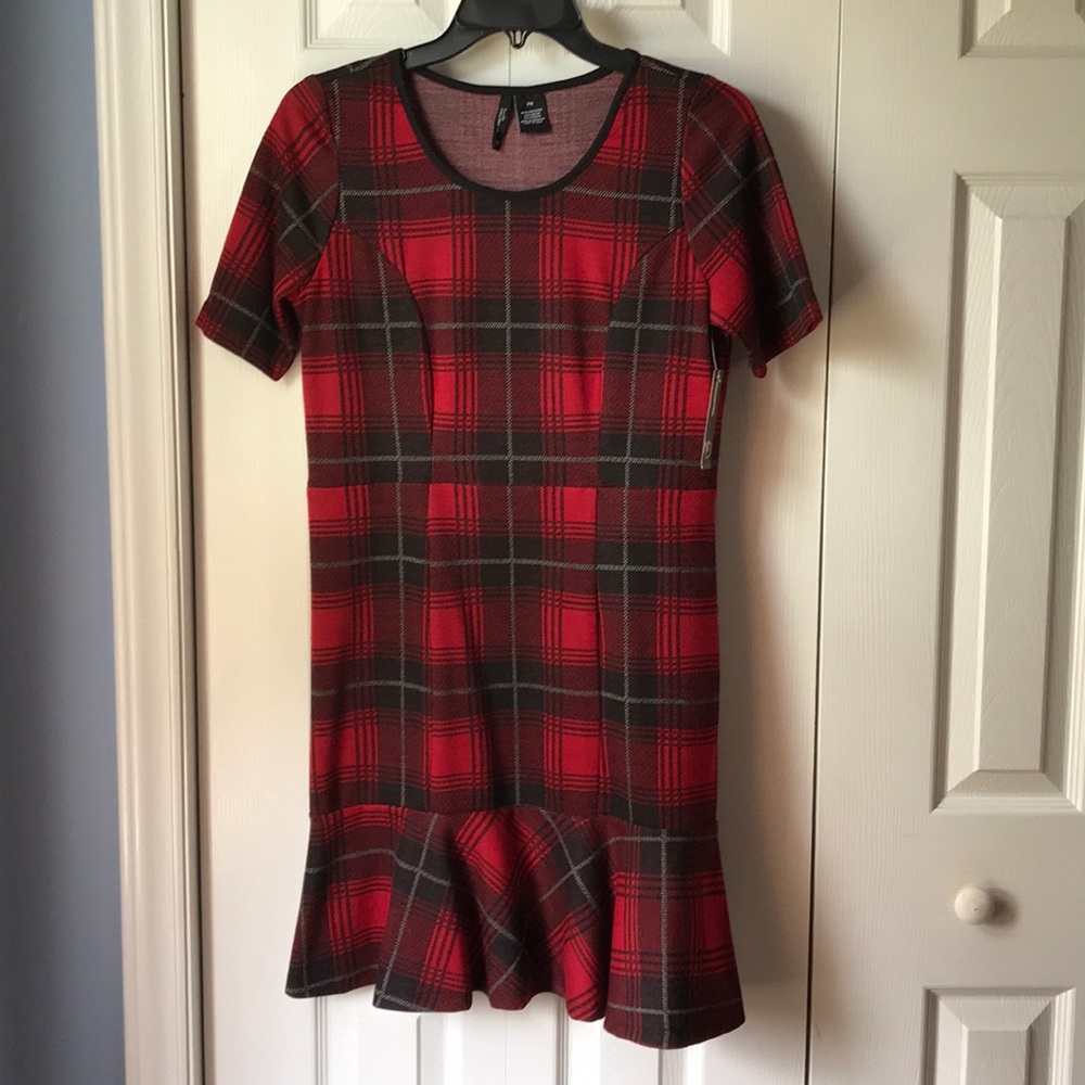New Directions Petite Plaid Dress